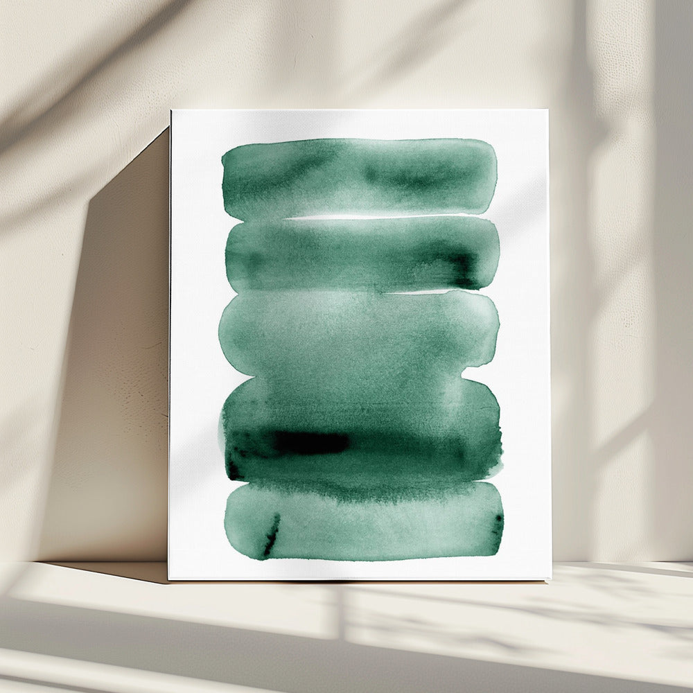 Abstract Green Stripes | Canvas