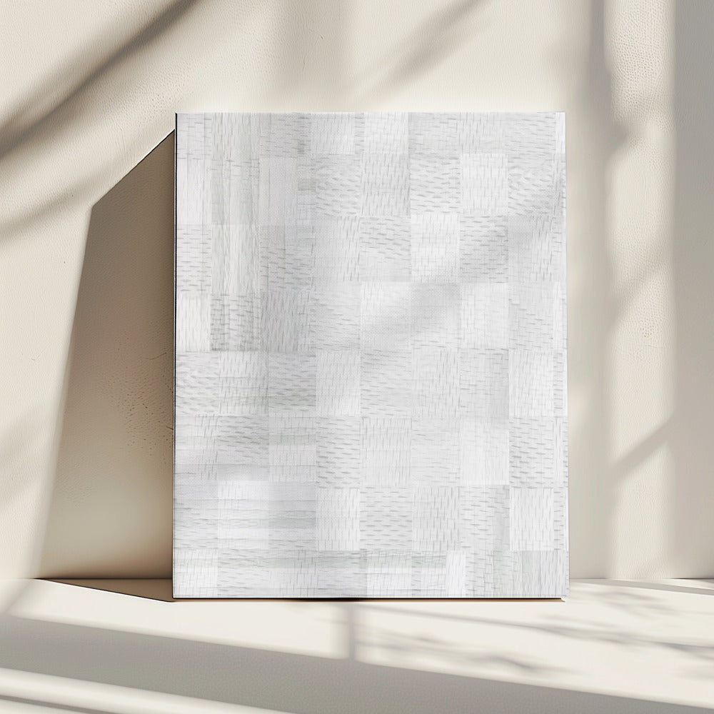 White Woven Blocks 3 | Canvas