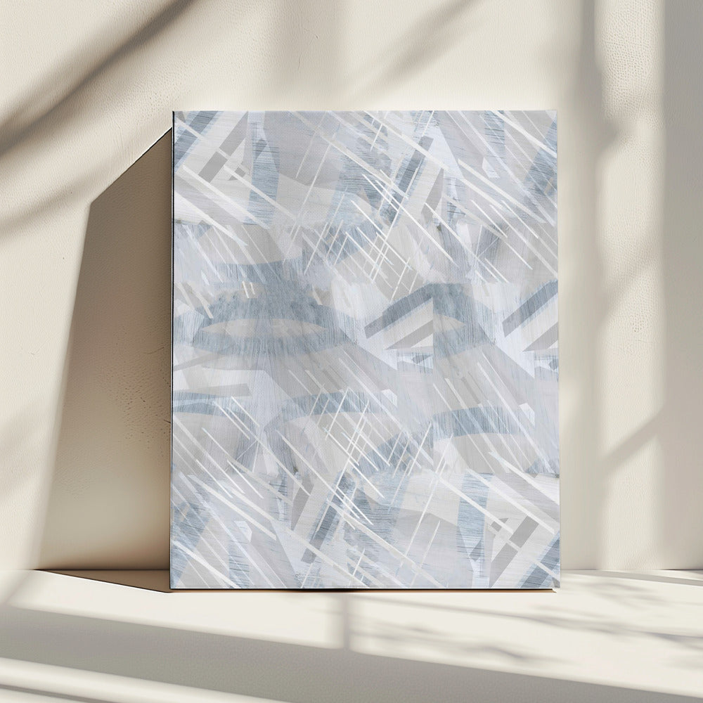 Calm Grey White Abstract 1 | Canvas