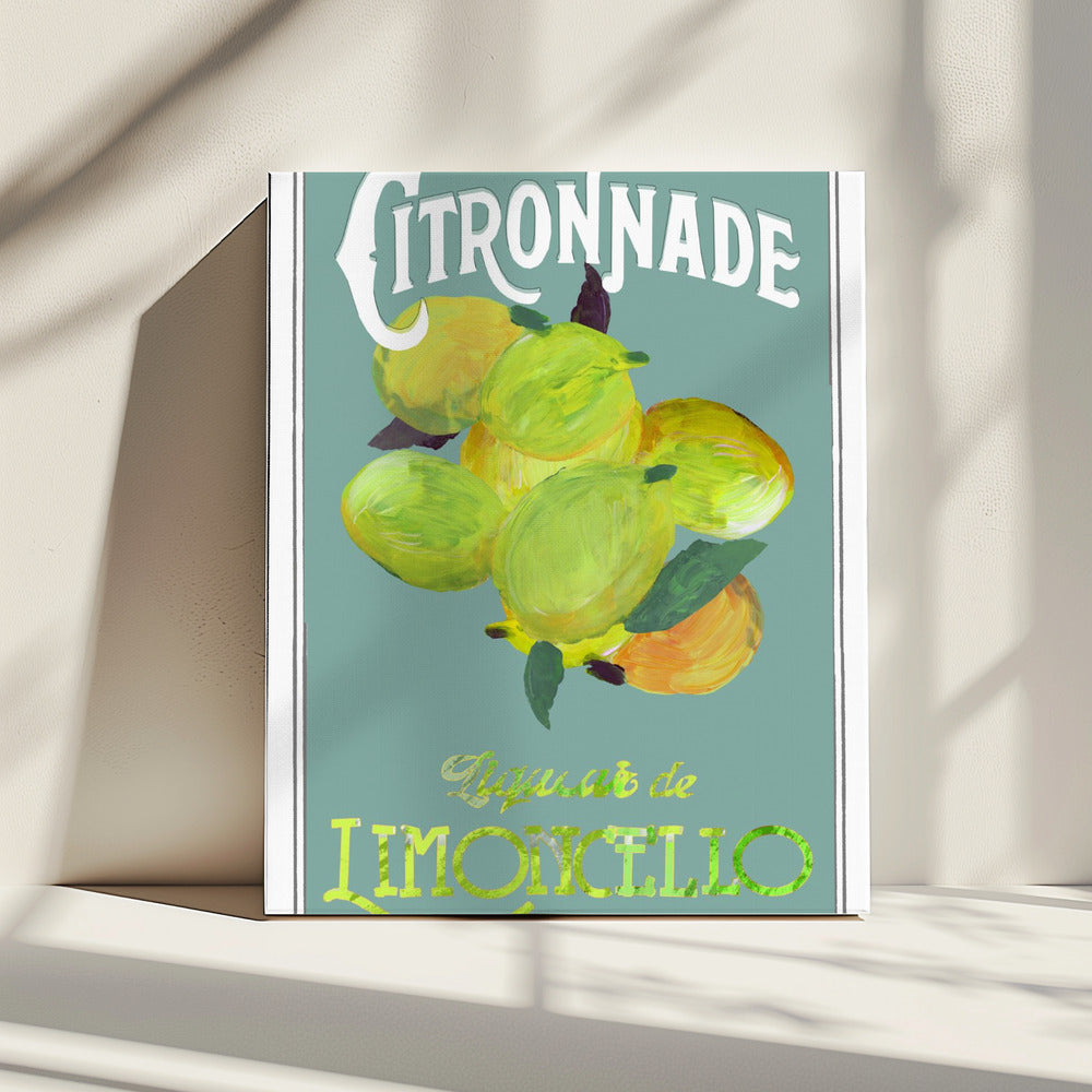Citronnade Limoncello On Blue | Canvas