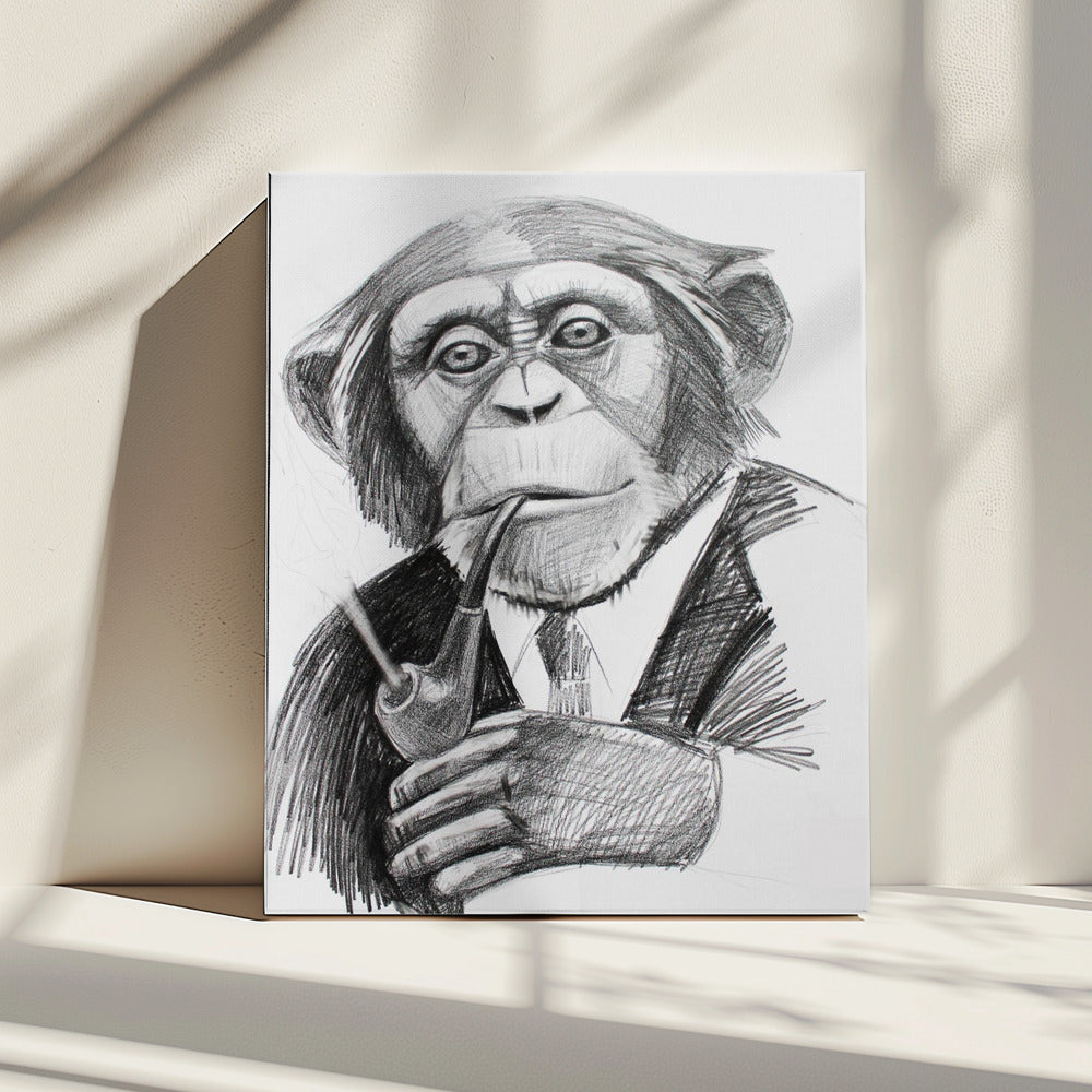 Sophisticated Chimp | Canvas