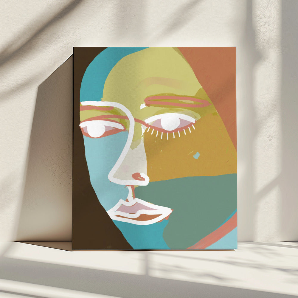 Abstract line face | Canvas