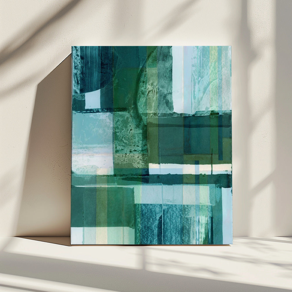 Abstract Shades of Blue and Neutral 2 | Canvas