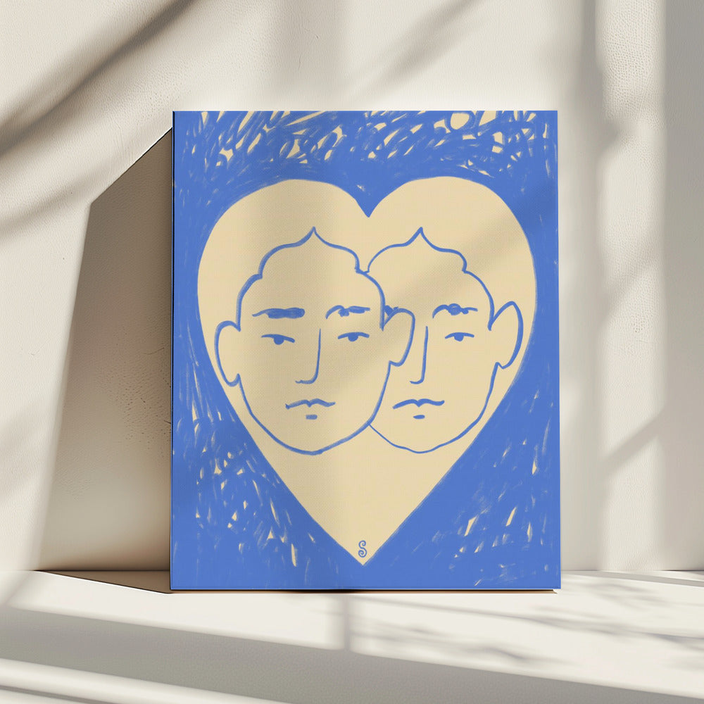 Two Abstract Faces | Canvas