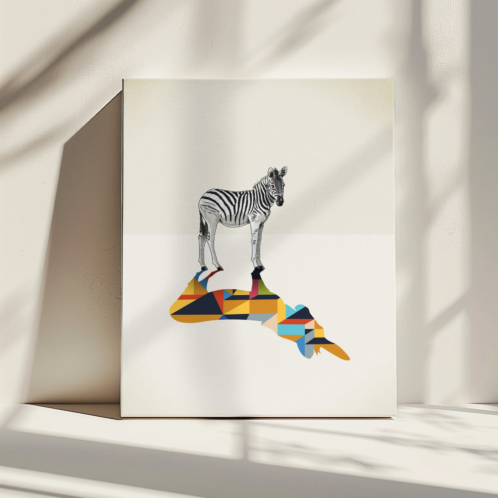 Walking Shadow, Zebra | Canvas