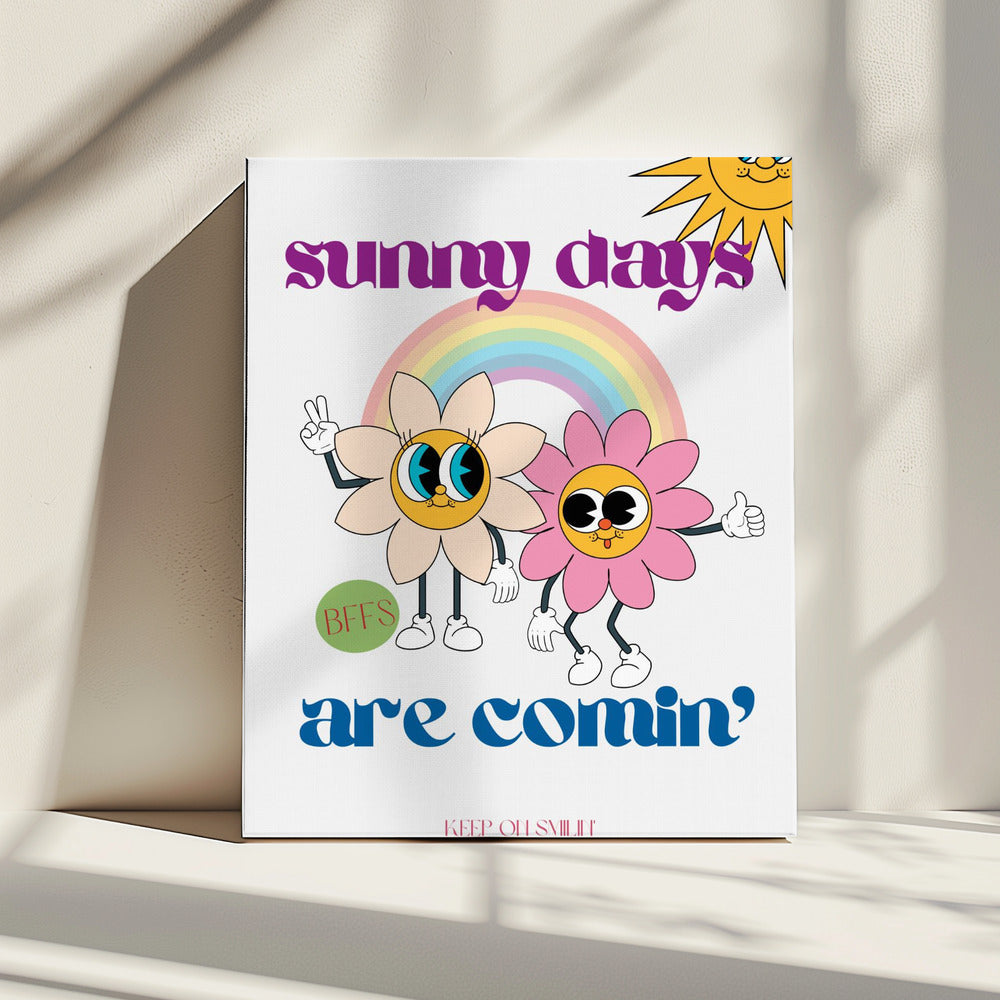 Smiling Flower Characters | Canvas