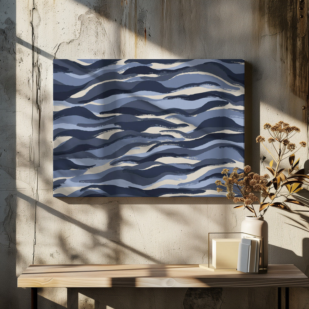 Waves of Indigo | Canvas