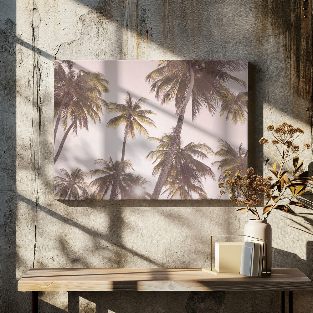 Blush Palm Trees | Canvas
