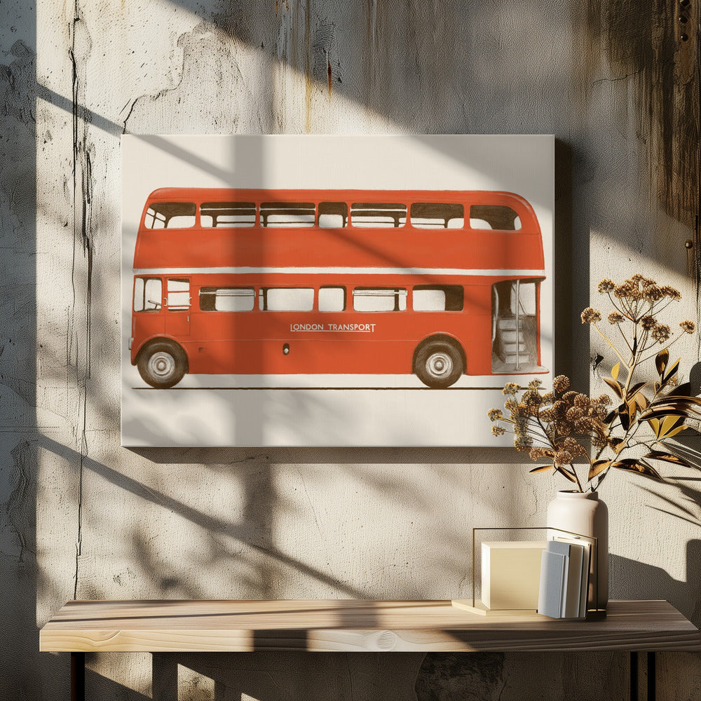 Red English Bus | Canvas