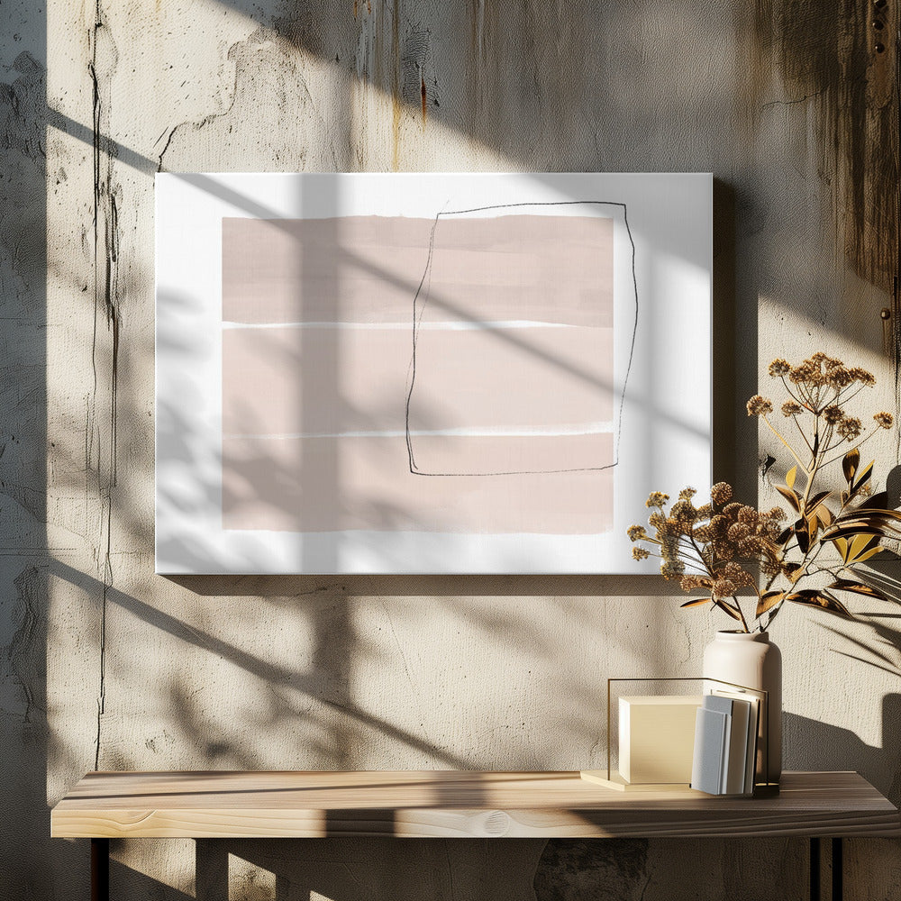 Soft Beige Tones With Horizontal Bands | Canvas