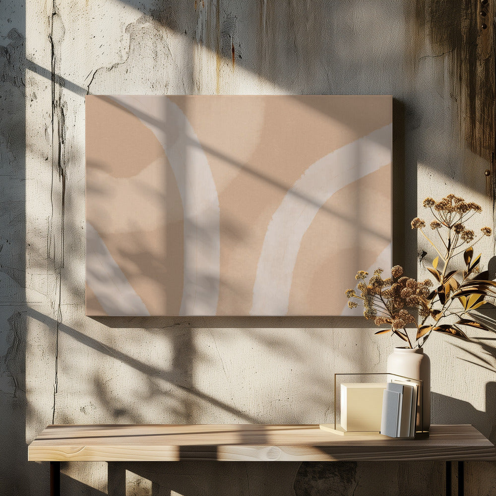 Neutral Abstract Watercolor. Minimalist In Pastel Colors No. 5 | Canvas