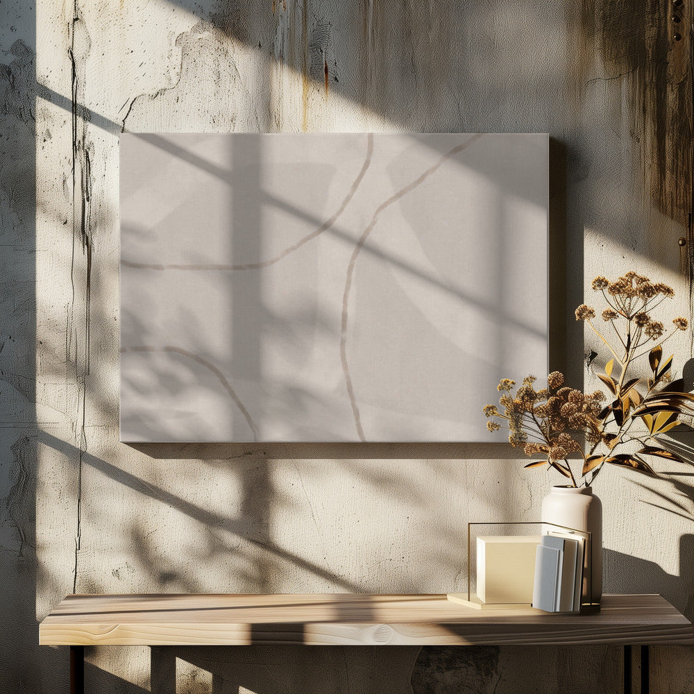 Neutral Abstract Watercolor. Minimalist In Pastel Colors No. 1 | Canvas