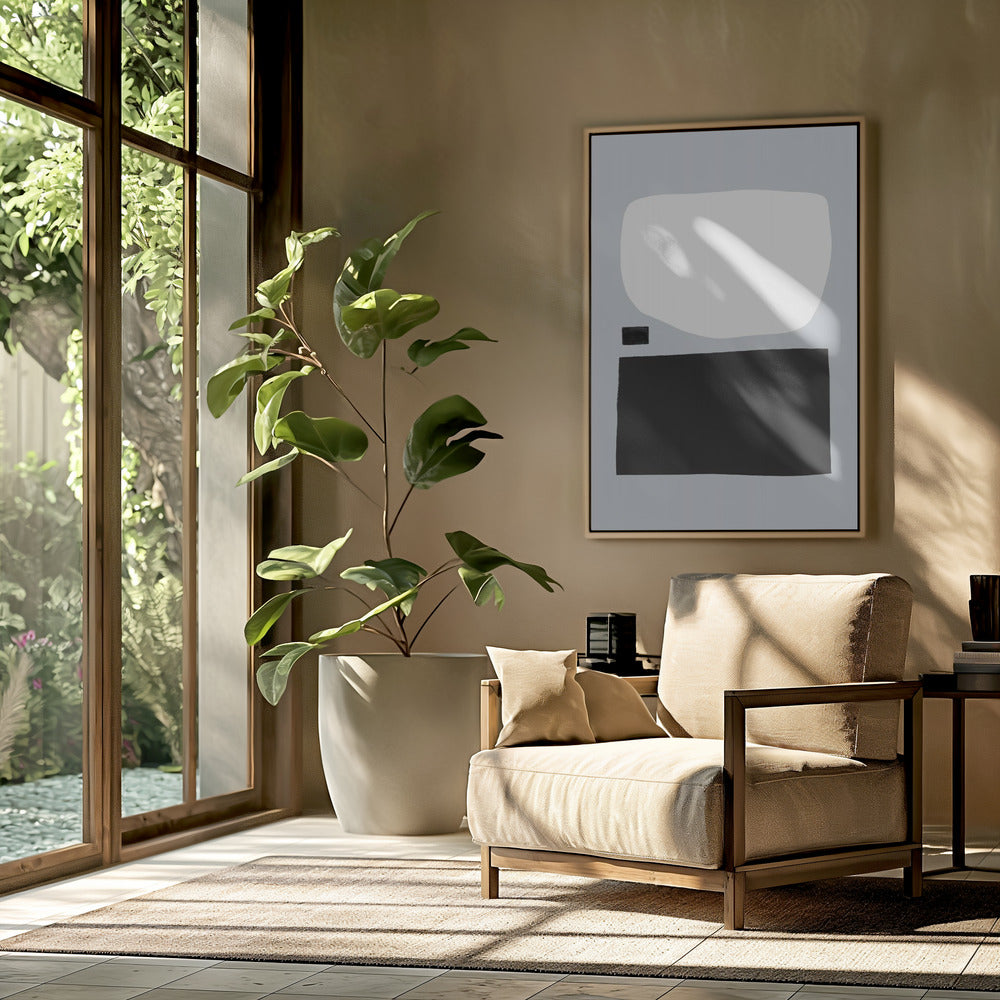 Geometric Shapes In Black And White | Poster