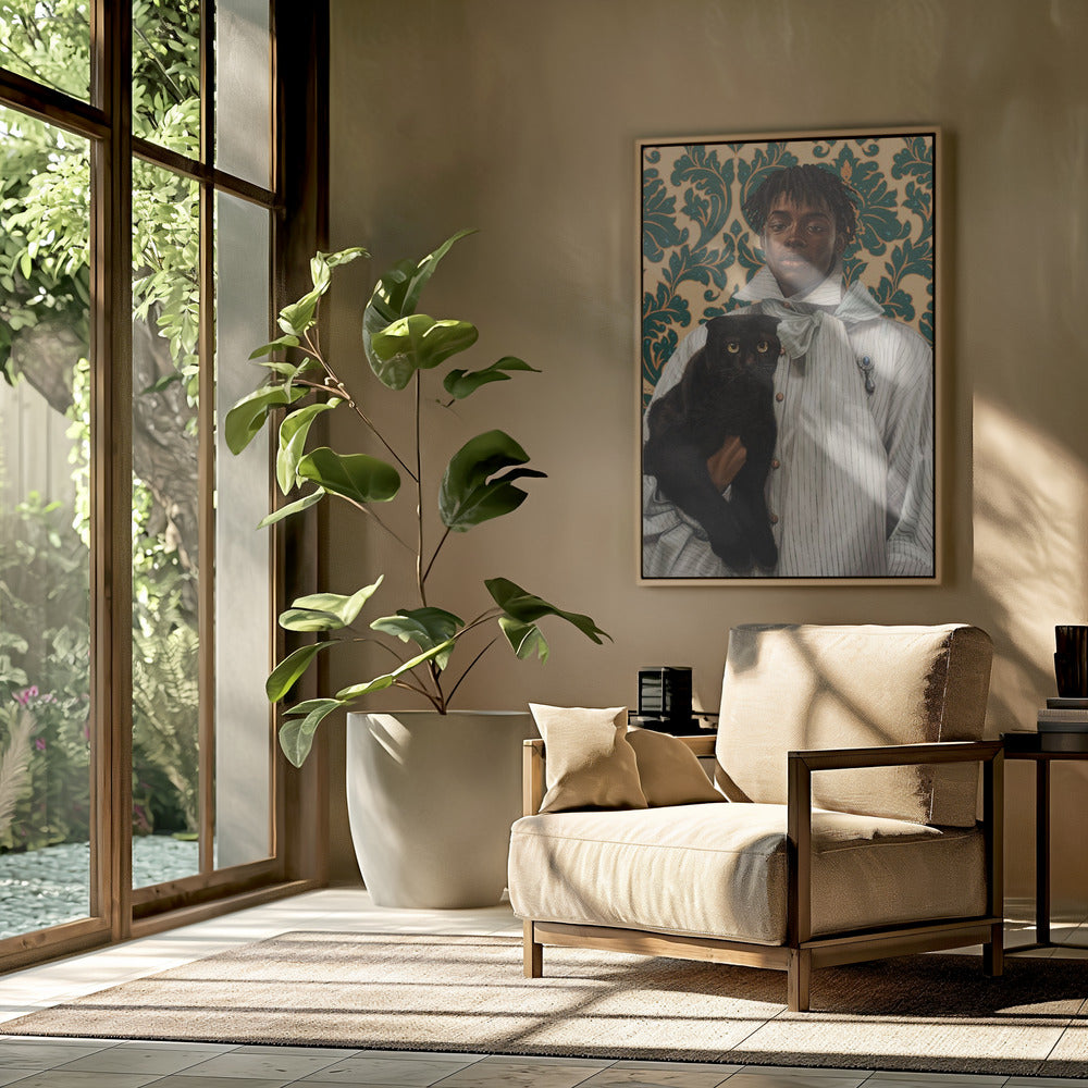 Gentleman with Cat | Poster