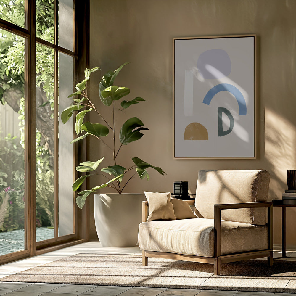 Minimalist Shapes in Muted Colors | Poster