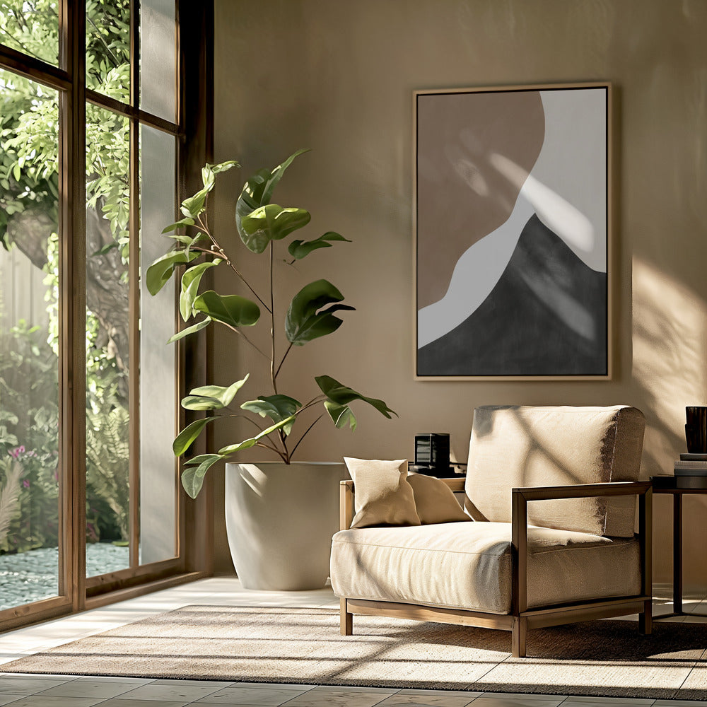 Abstract Beige and Brown Art | Poster