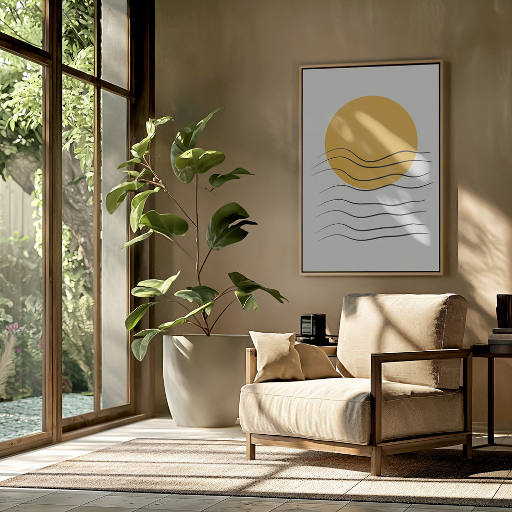 Golden Wave Sunset | Poster