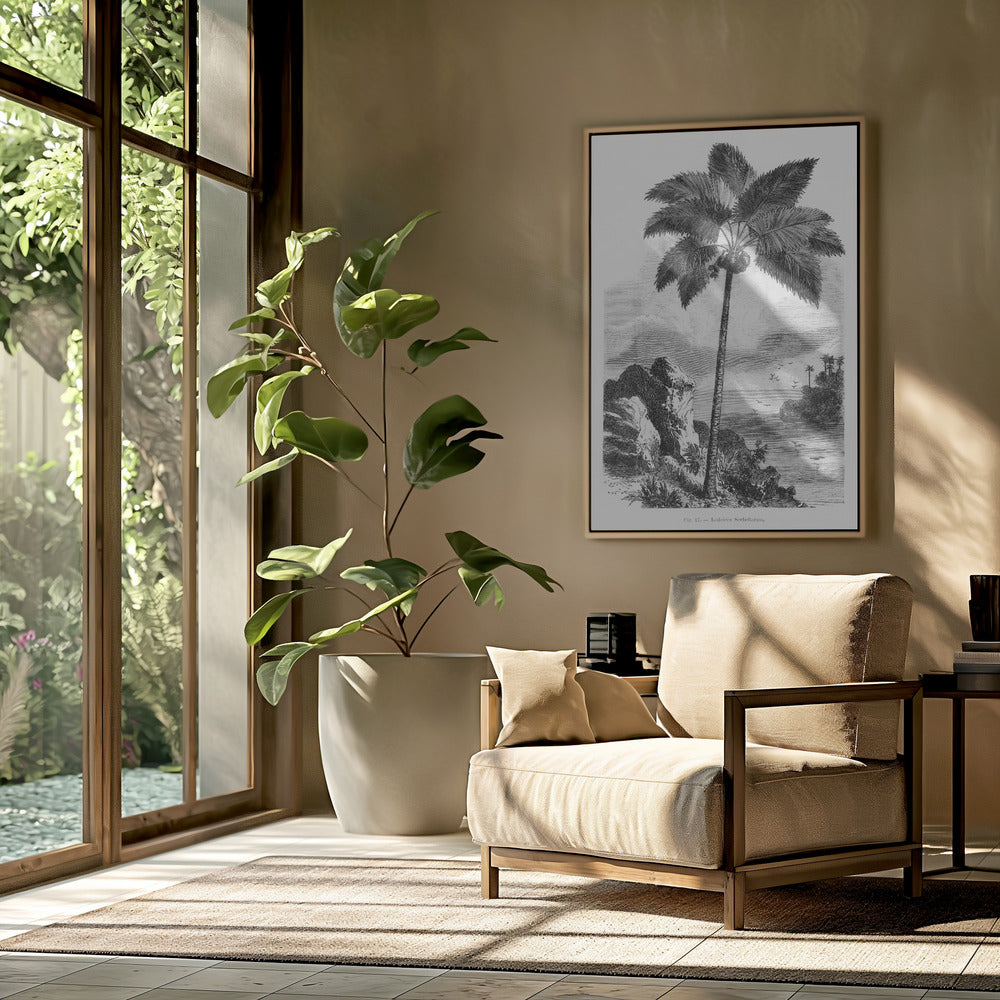 Vintage Palm Tree Drawing I | Poster
