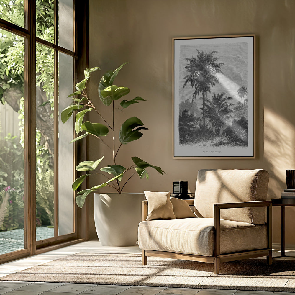 Vintage Palm Tree Drawing V | Poster
