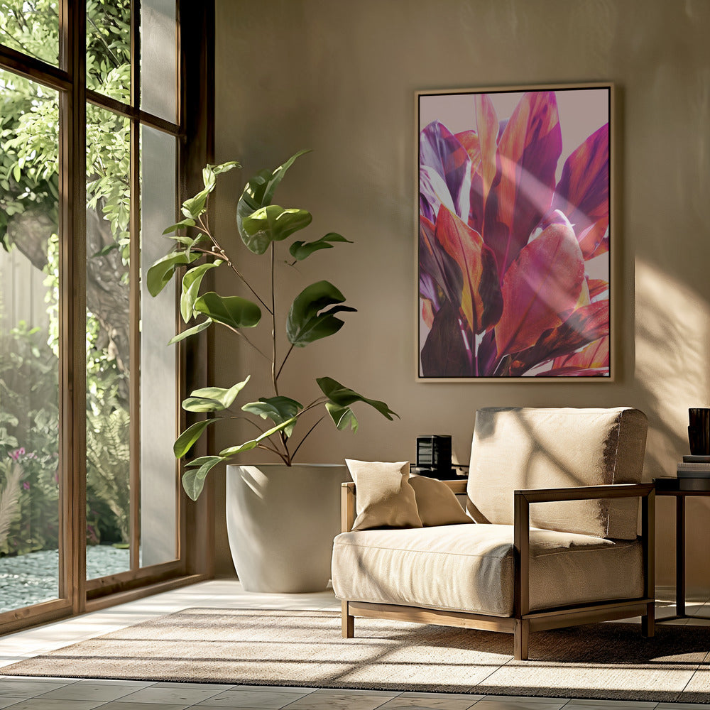 Fuchsia Leaves I | Poster