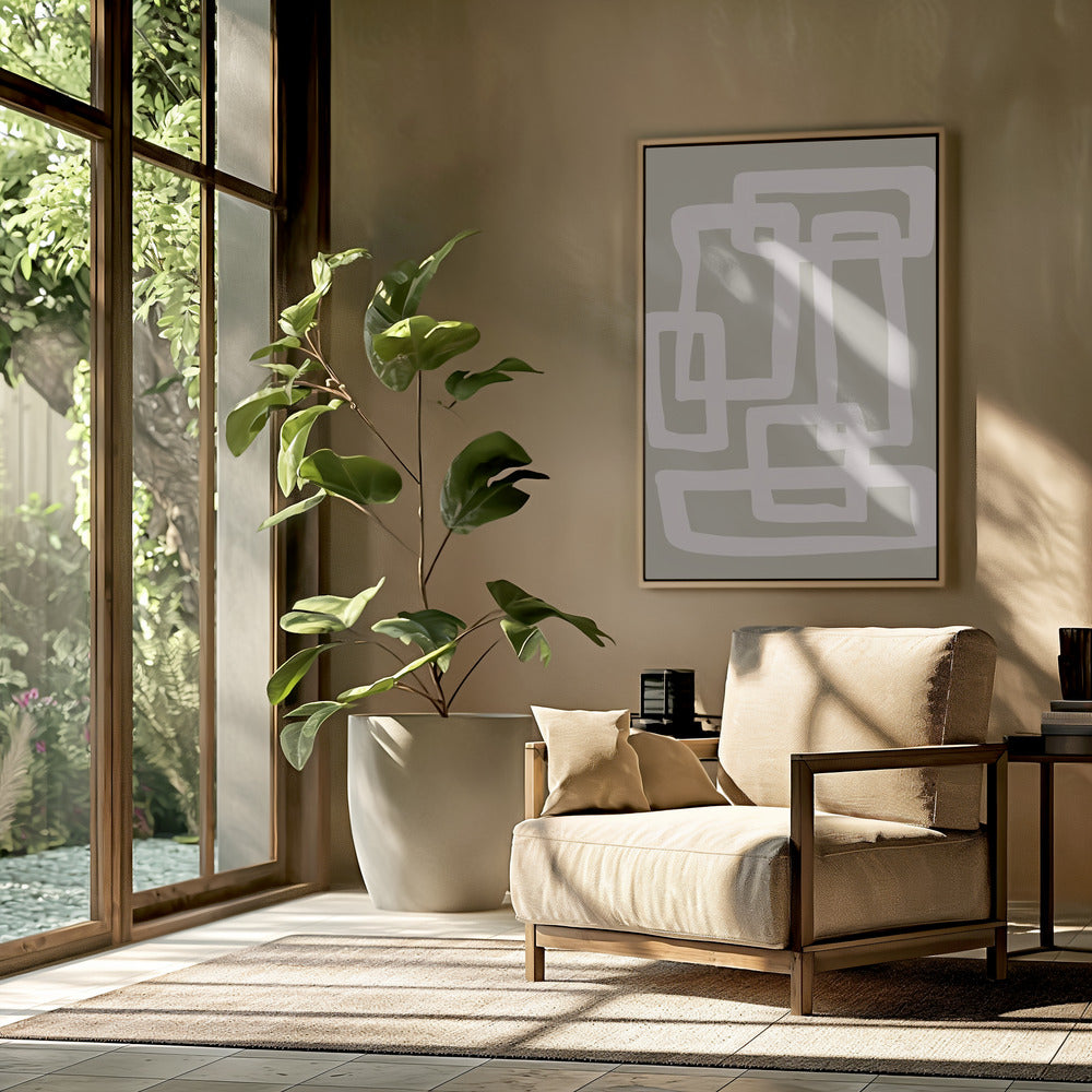 Sage Green Abstract Shapes | Poster