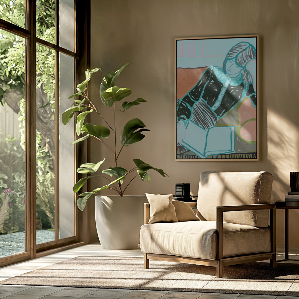 Lady reading | Poster