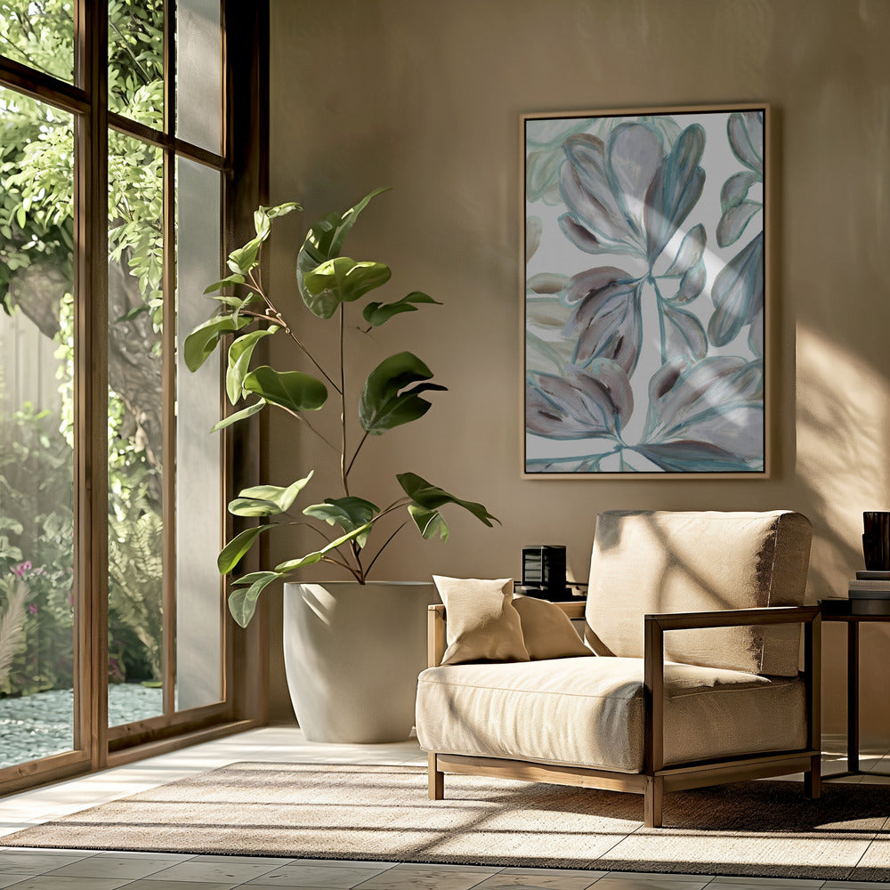 Aqua Floral 3 | Poster