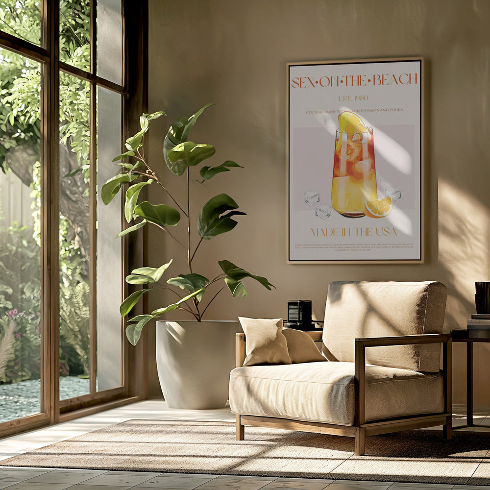 Tropical Sunset Sip | Poster