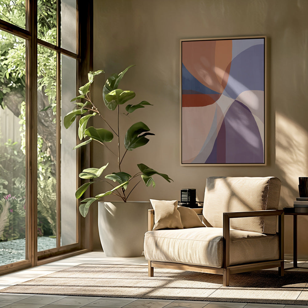 Organic Forms in Earthy and Blue Tones | Poster