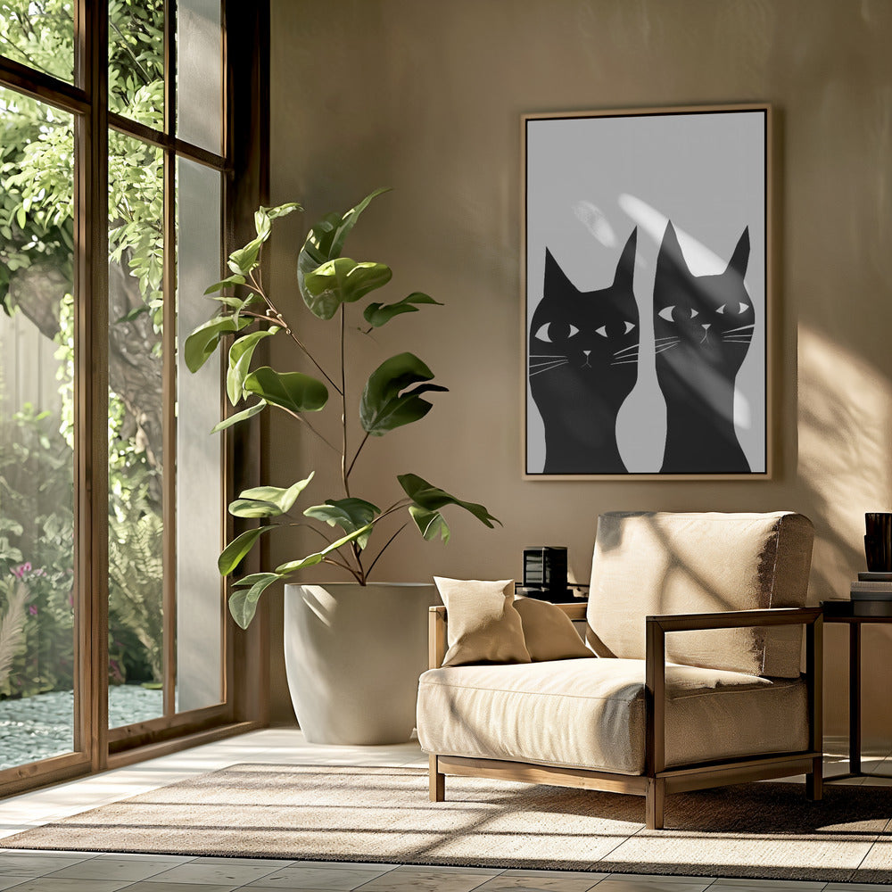 Two black cats | Poster