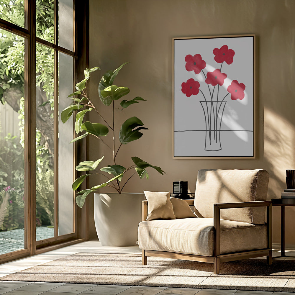 Poppies in Vase | Poster