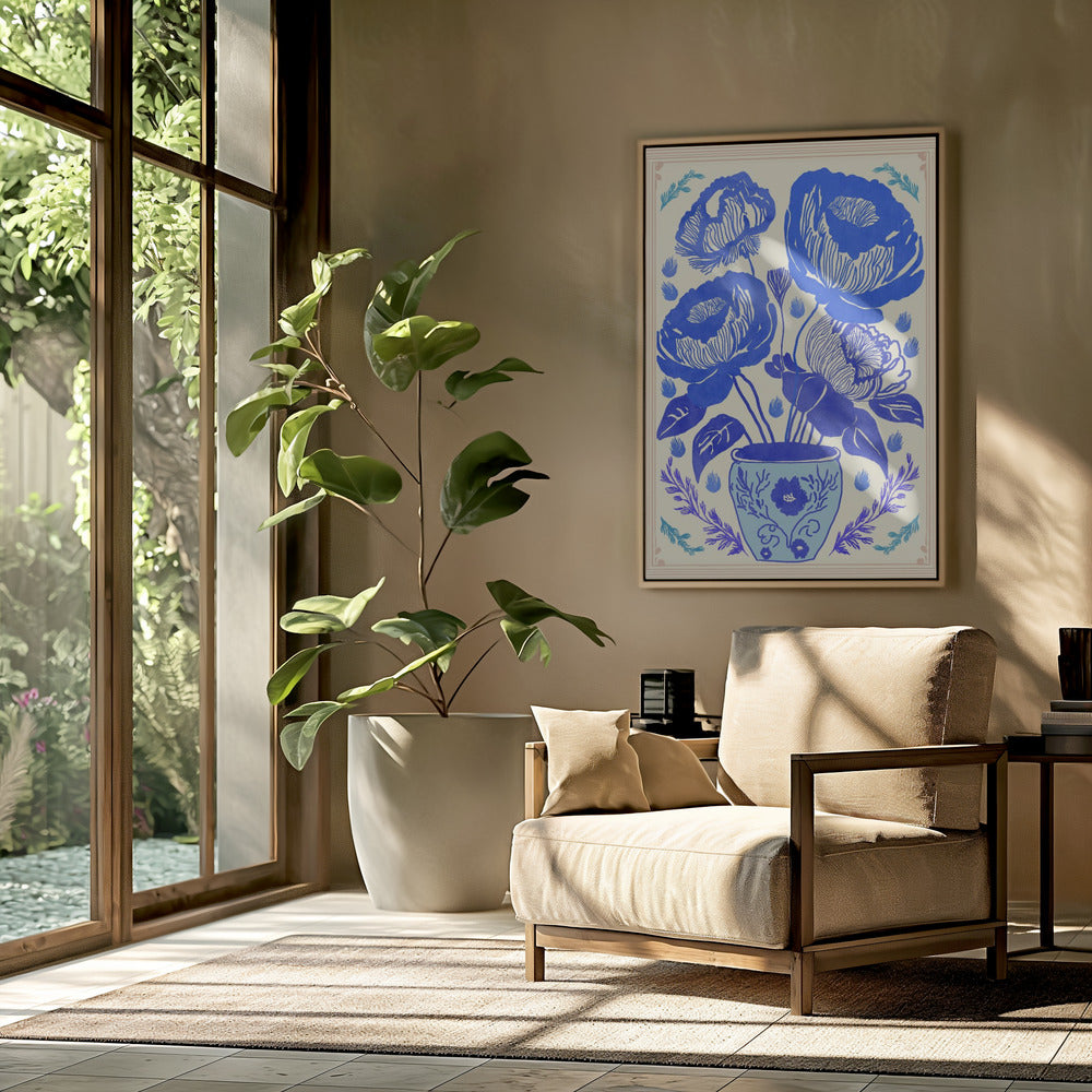 Blue Blossom Vase | Poster