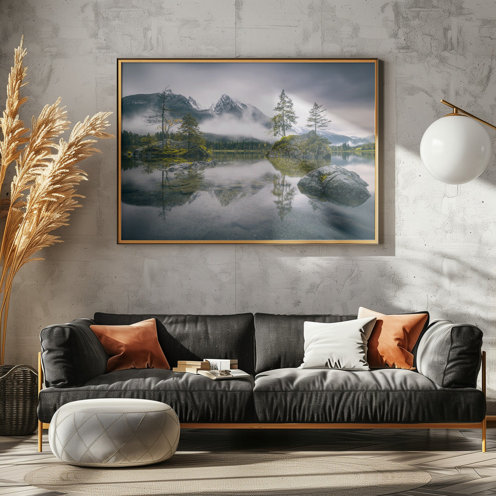 Rainy morning at Hintersee (Bavaria) | Canvas