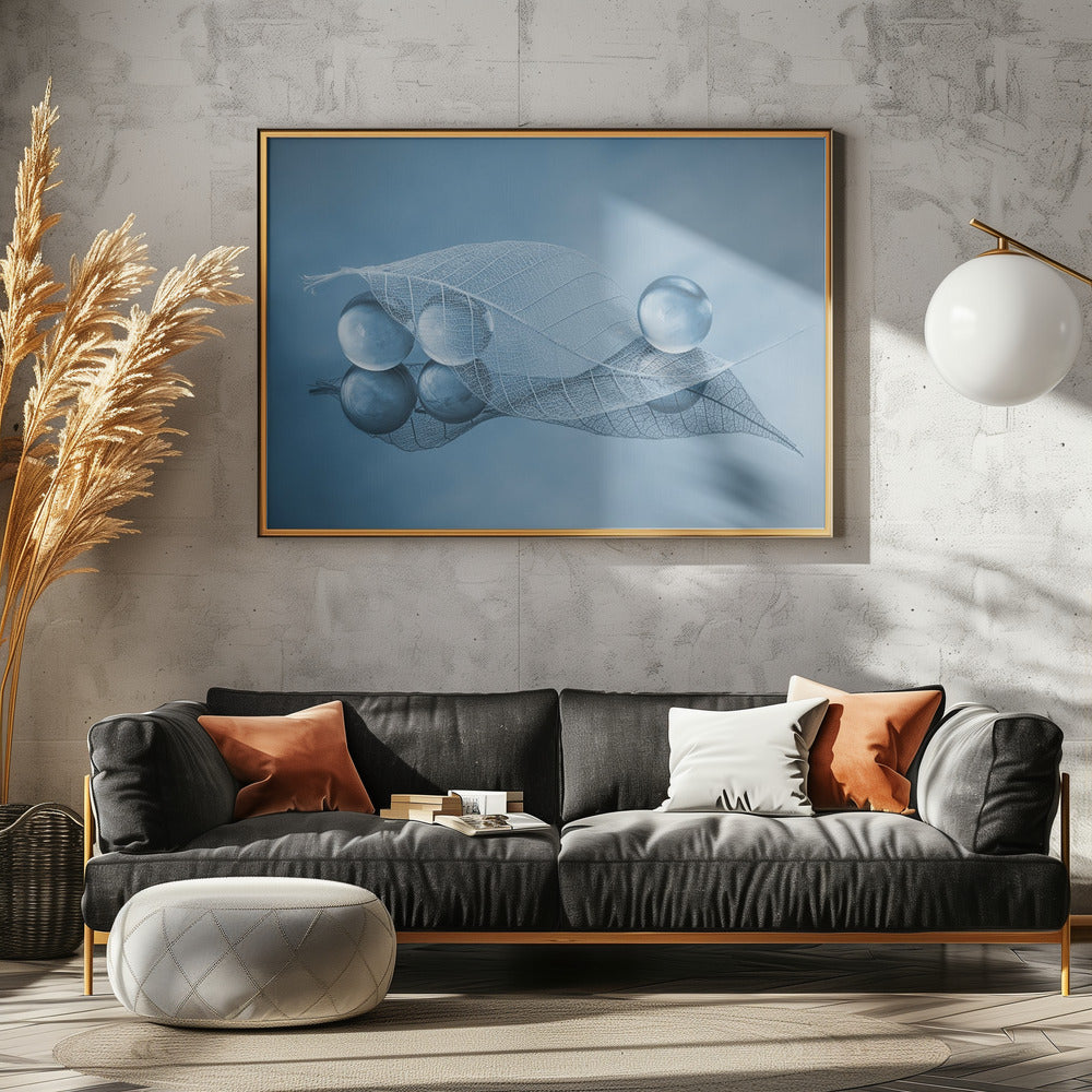 Dry leaf and Bubbles | Poster
