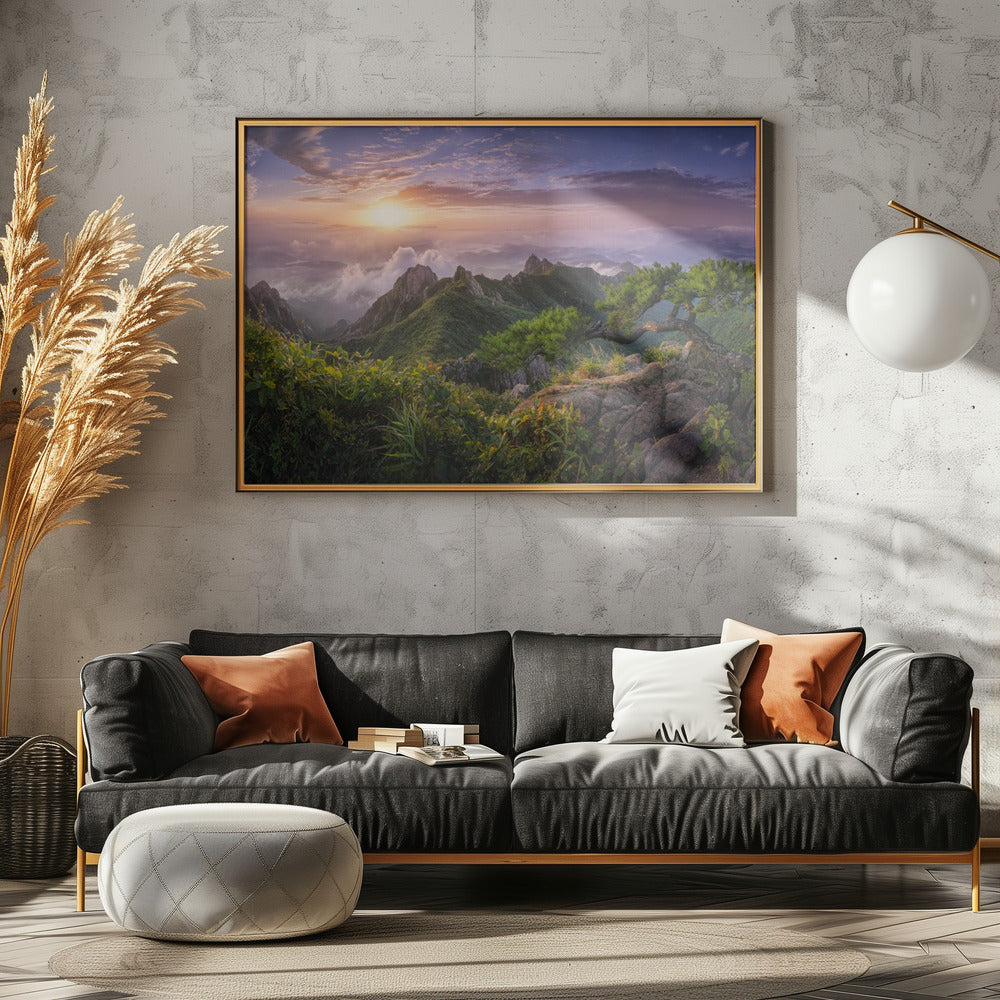 Pine tree on the rock | Canvas