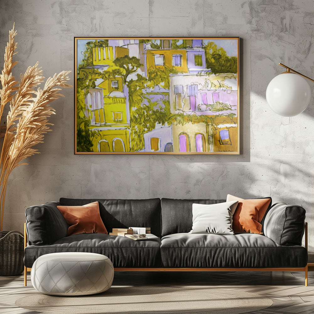 Vibrant Rooftops | Poster