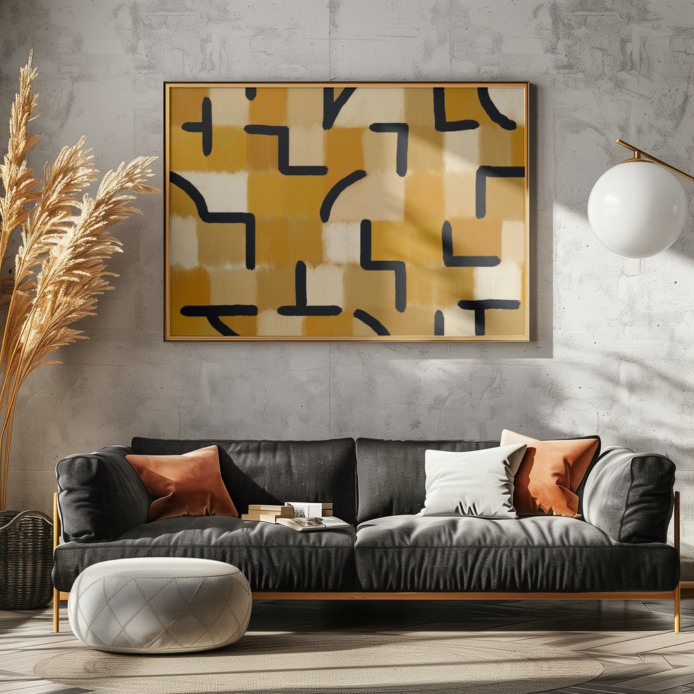 Ochre Checked Blackburn | Canvas