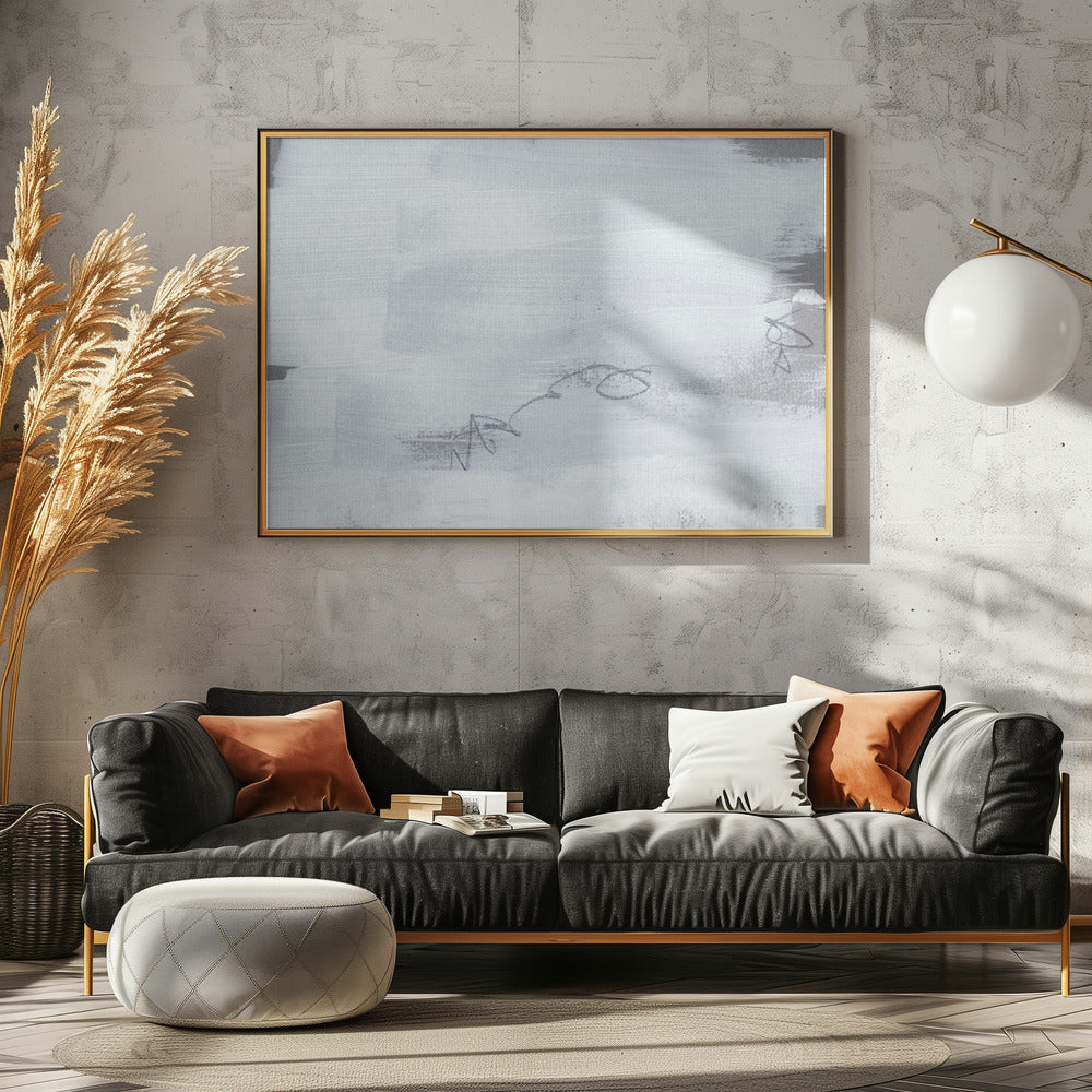 Abstract White Brushstrokes | Canvas
