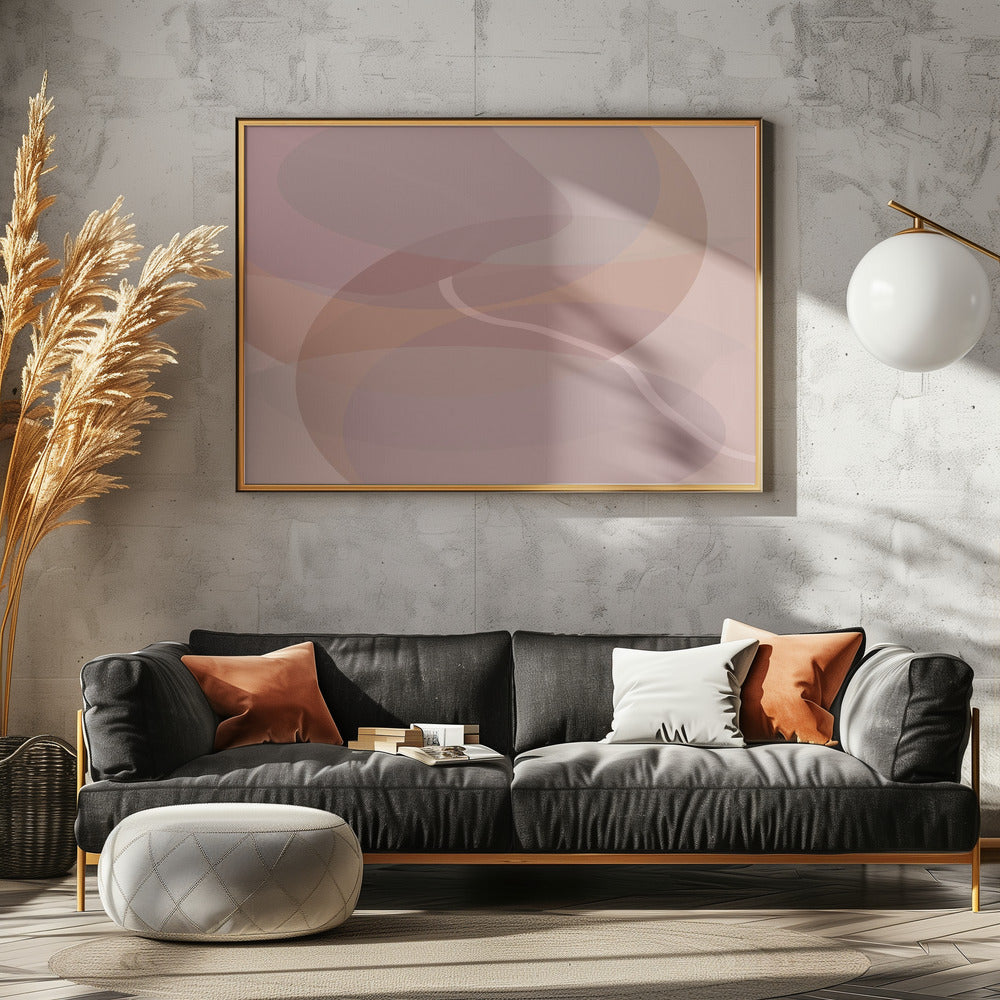 Dusty Rose Shapes 1 | Poster