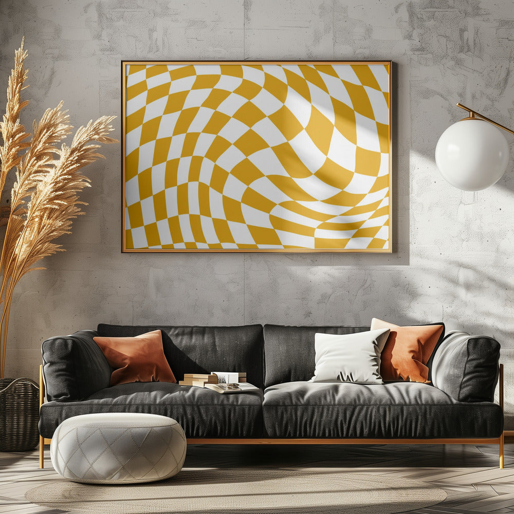 Yellow Checkerboard | Poster
