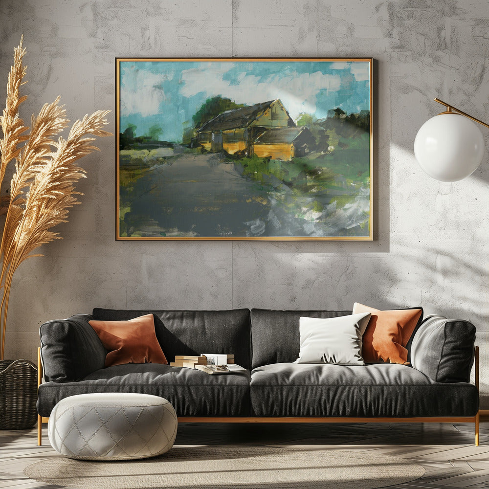 Country Barn Landscape 1 | Canvas