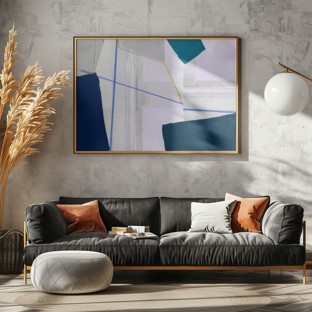 Abstract Composition In Blue 1 | Poster