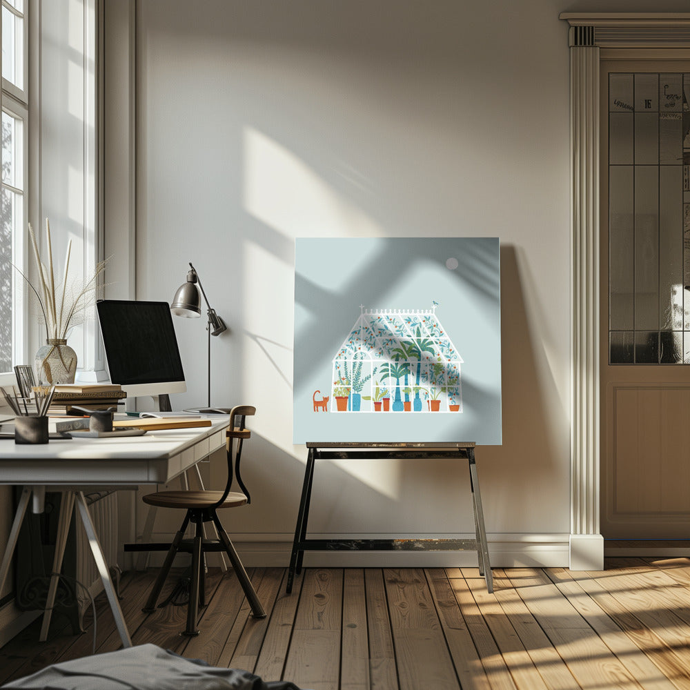 Greenhouse Filled With Diverse Plants | Canvas