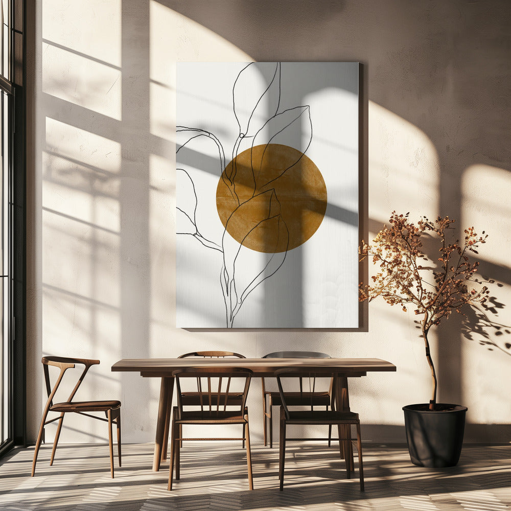 Line Leaf Harmony | Canvas