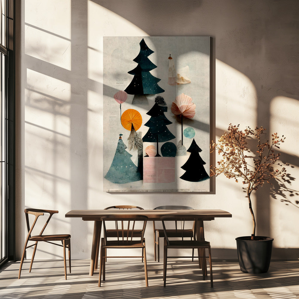 Cute Pine Tree Composition | Canvas