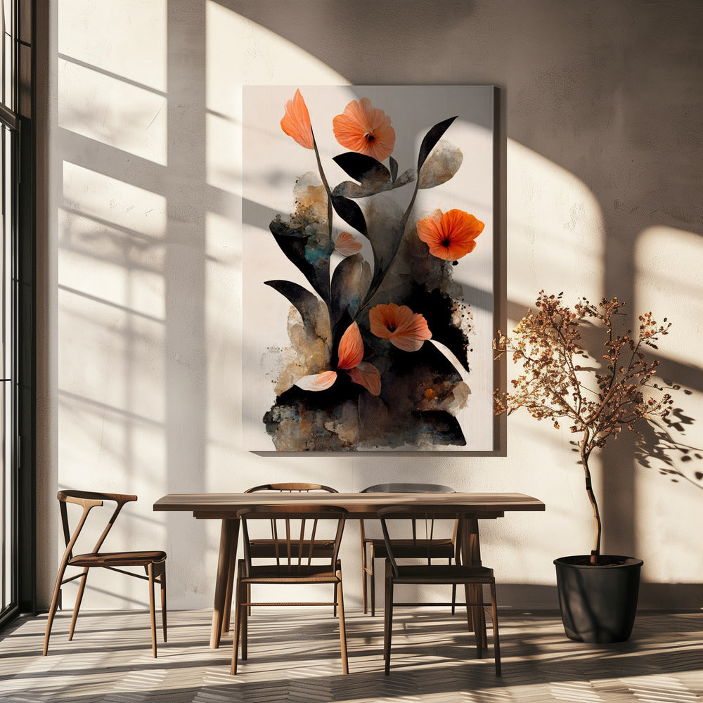 Coral Flowers | Canvas