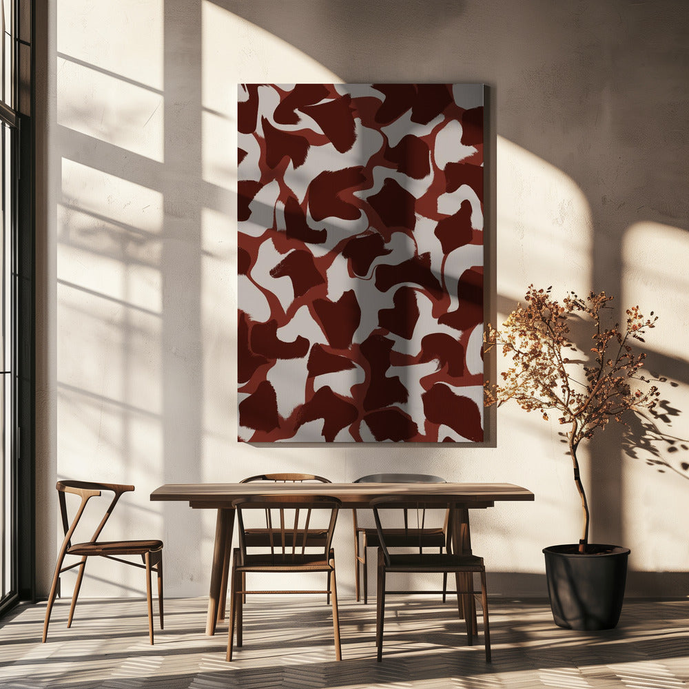 Crimson Whirls | Canvas