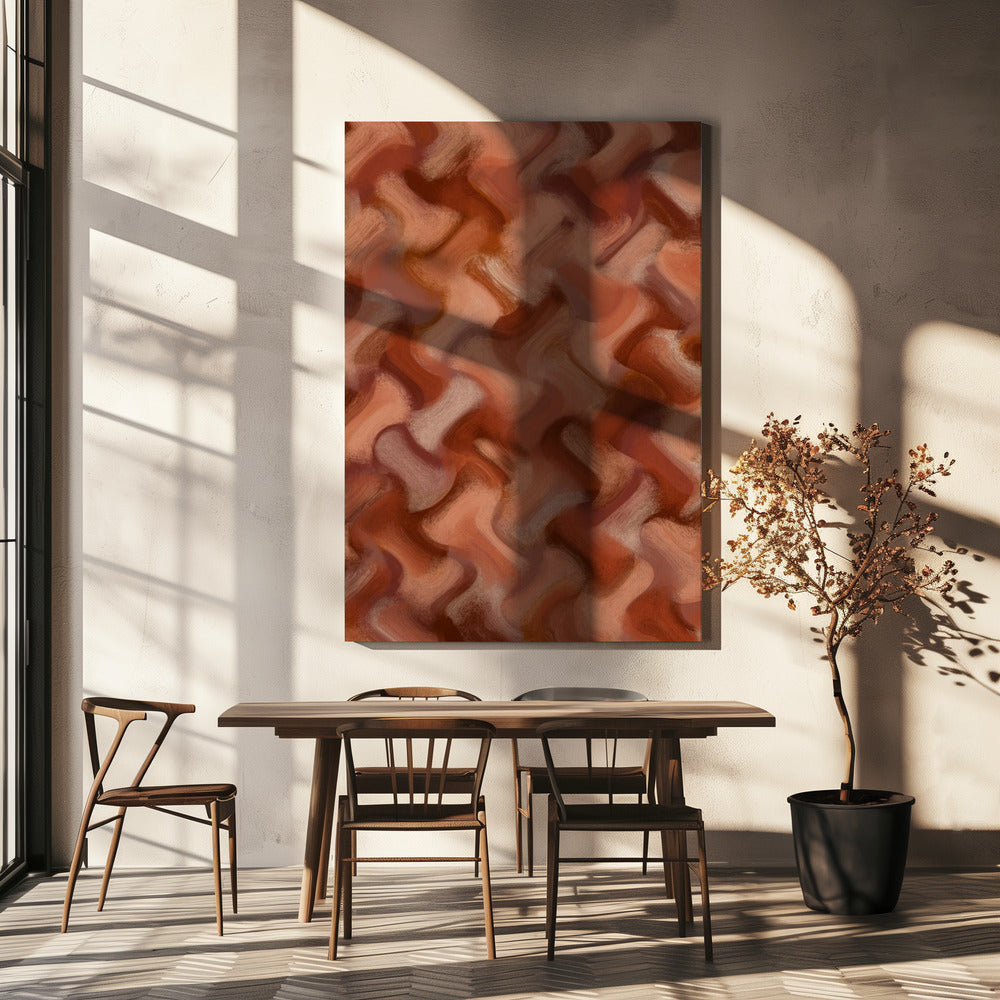 Terracotta Waves | Canvas