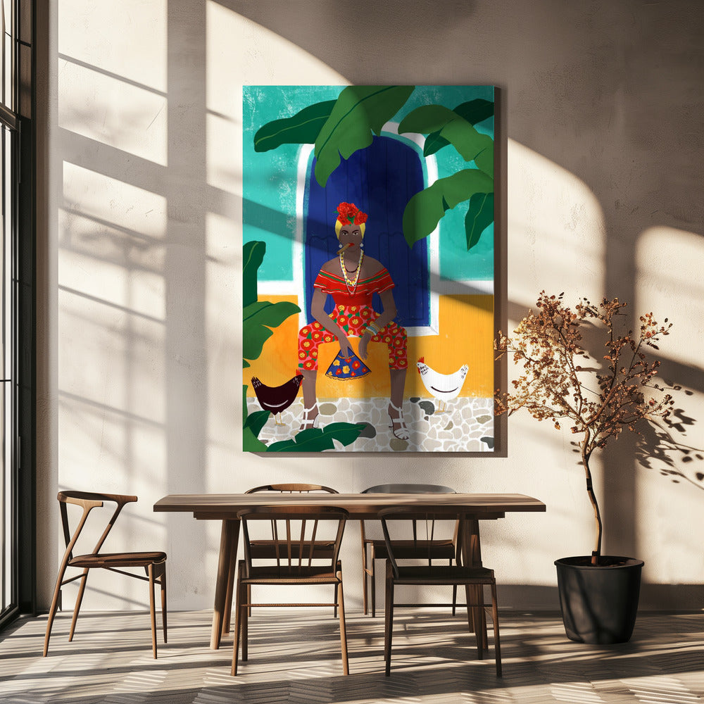 Femm au cigare | Canvas