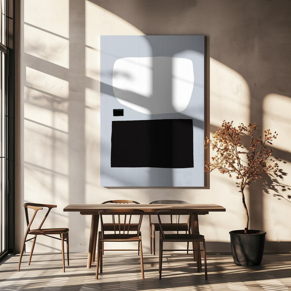 Geometric Shapes In Black And White | Canvas